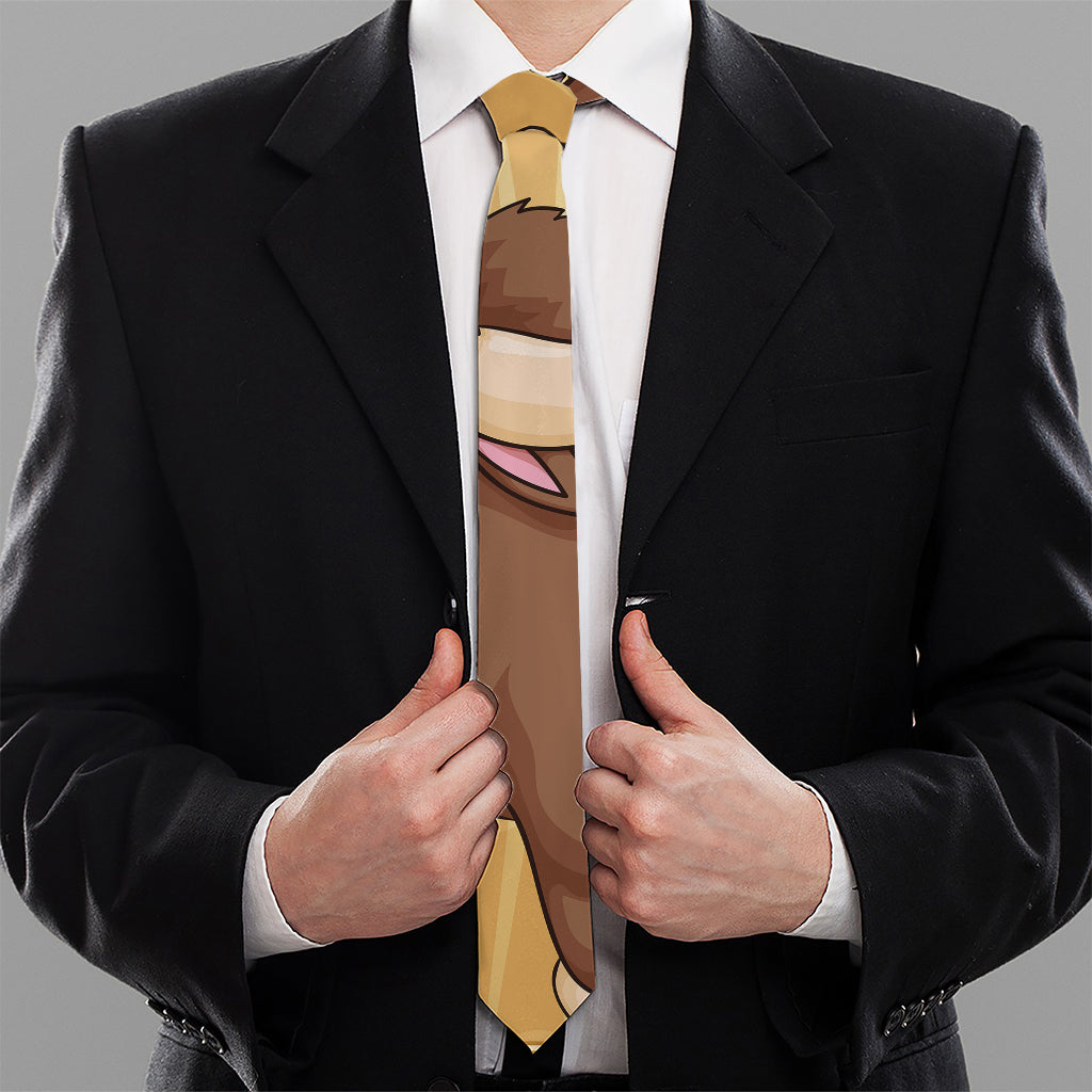 Cute Chinese Ox Zodiac Print Necktie