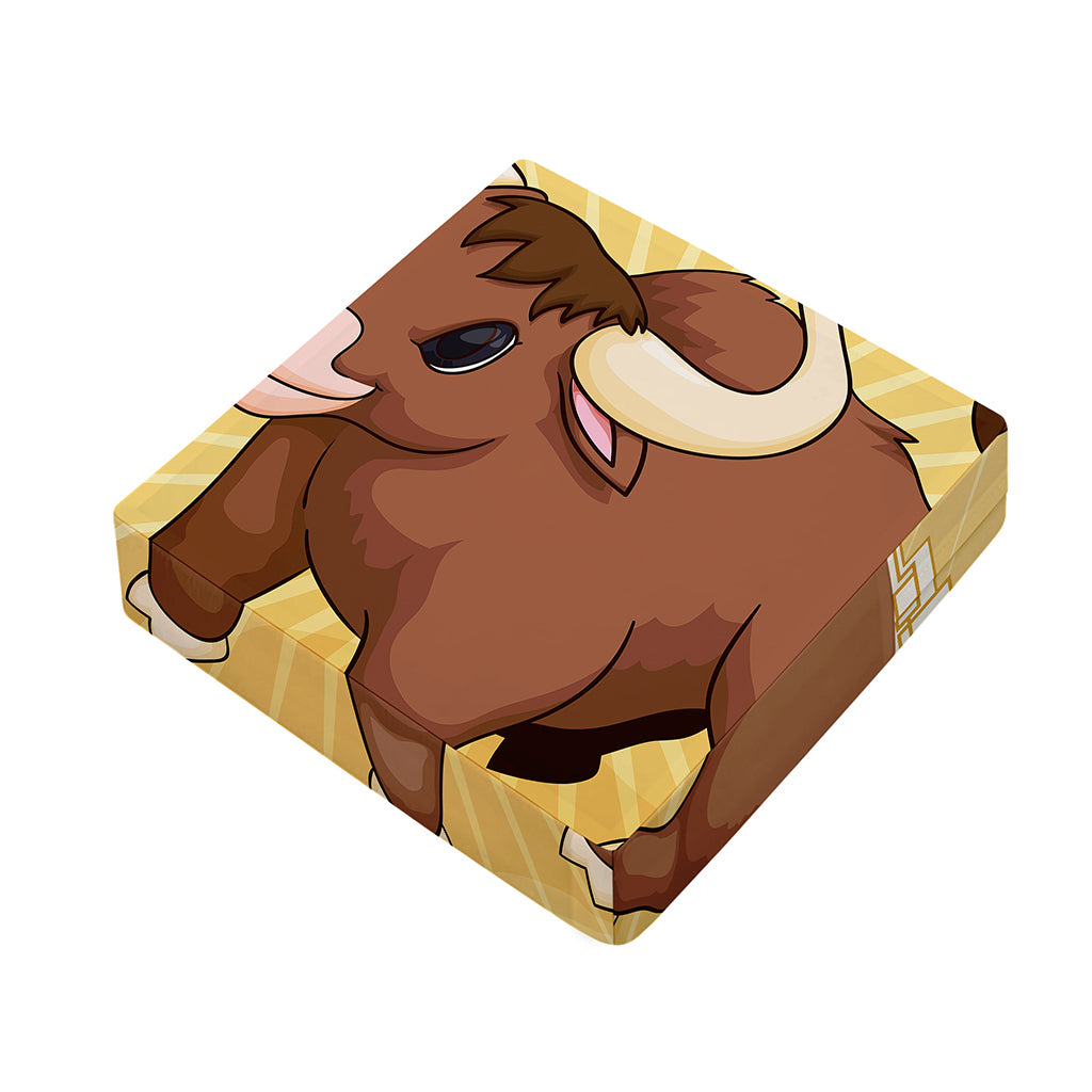 Cute Chinese Ox Zodiac Print Outdoor Seat Cushion Cover