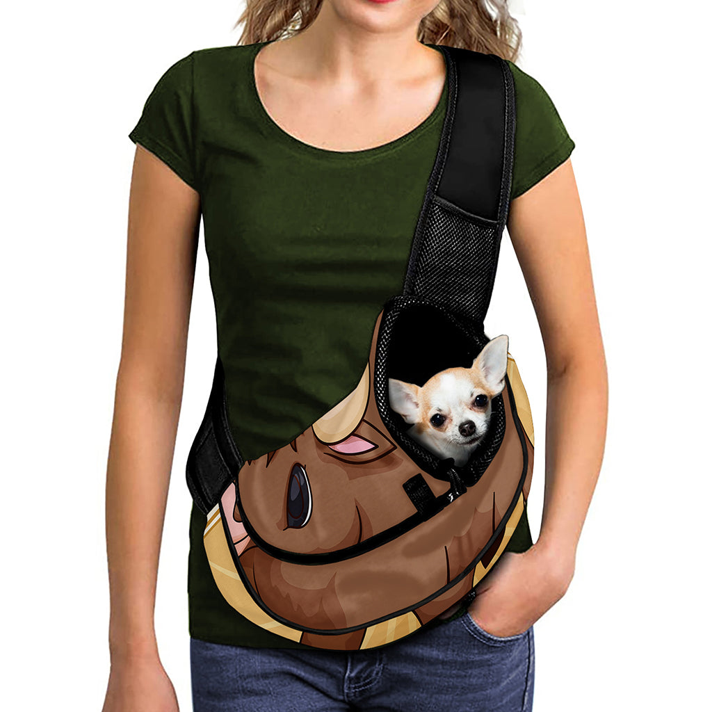 Cute Chinese Ox Zodiac Print Pet Sling Carrier