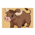 Cute Chinese Ox Zodiac Print Polyester Doormat