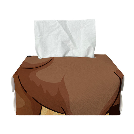 Cute Chinese Ox Zodiac Print Rectangle Tissue Box Cover
