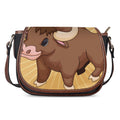 Cute Chinese Ox Zodiac Print Saddle Bag