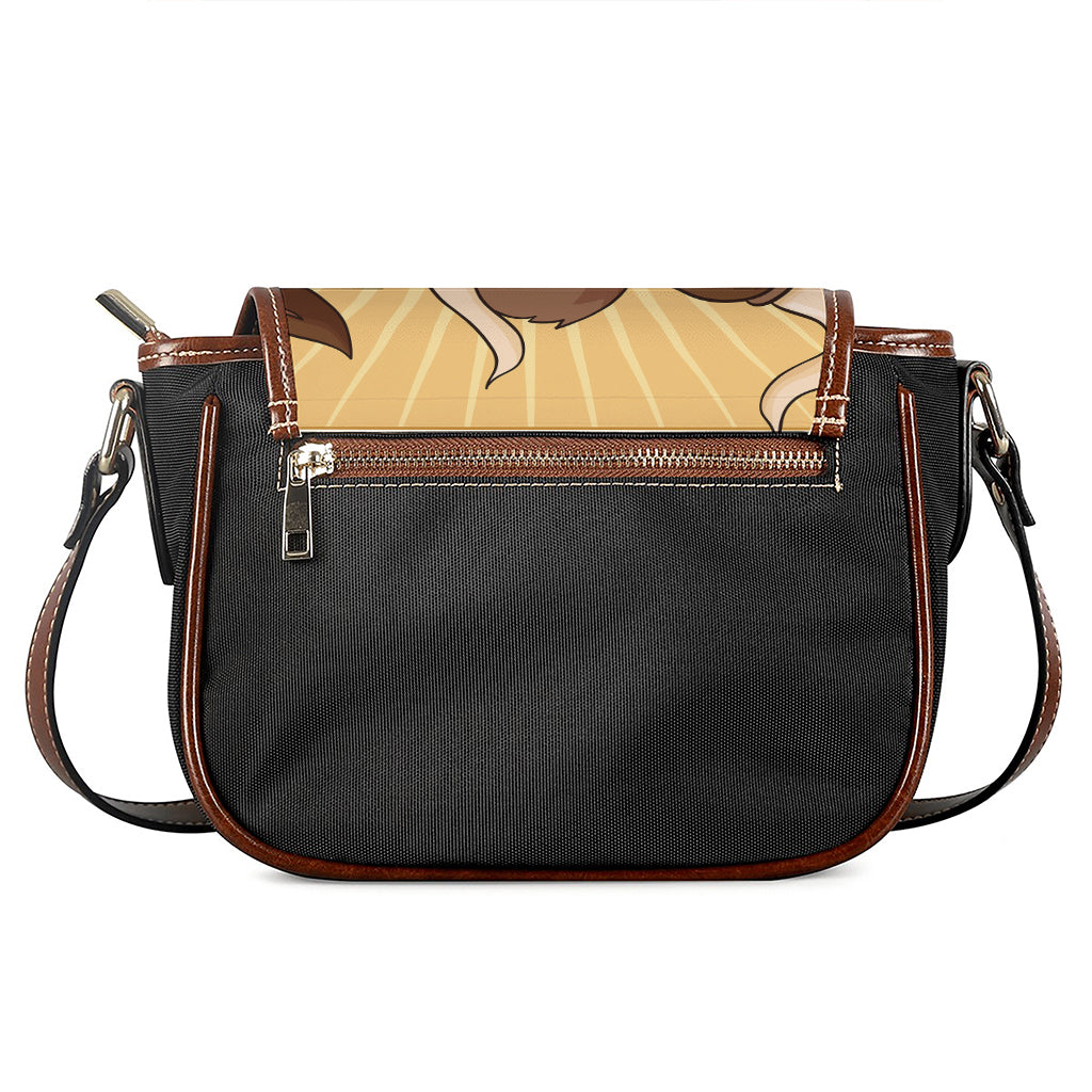 Cute Chinese Ox Zodiac Print Saddle Bag