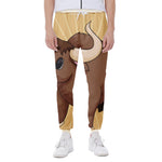 Cute Chinese Ox Zodiac Print Scuba Joggers