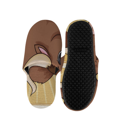 Cute Chinese Ox Zodiac Print Slippers