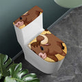 Cute Chinese Ox Zodiac Print Toilet Lid And Tank Cover Set