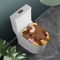 Cute Chinese Ox Zodiac Print Toilet Lid Cover