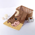 Cute Chinese Ox Zodiac Print Towel