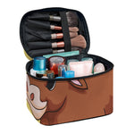 Cute Chinese Ox Zodiac Print Travel Makeup Bag