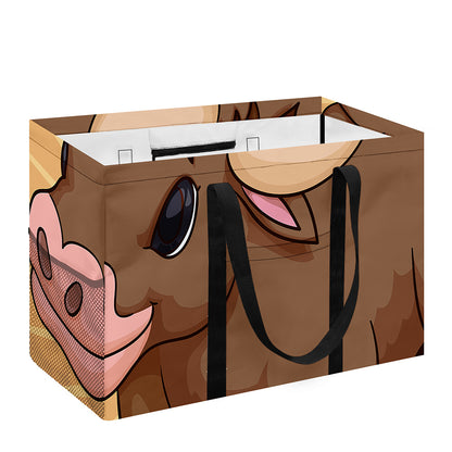 Cute Chinese Ox Zodiac Print Utility Tote Bag