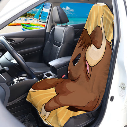 Cute Chinese Ox Zodiac Print Waterproof Car Seat Cover
