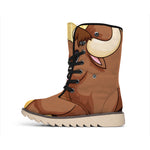Cute Chinese Ox Zodiac Print Winter Boots