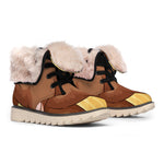 Cute Chinese Ox Zodiac Print Winter Boots