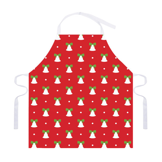 Cute Christmas Bell Pattern Print Adjustable Apron