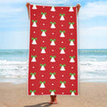 Cute Christmas Bell Pattern Print Beach Towel
