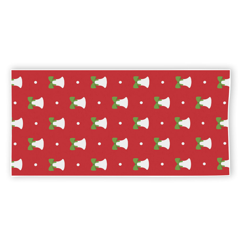 Cute Christmas Bell Pattern Print Beach Towel