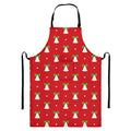 Cute Christmas Bell Pattern Print Bib Apron With Pocket