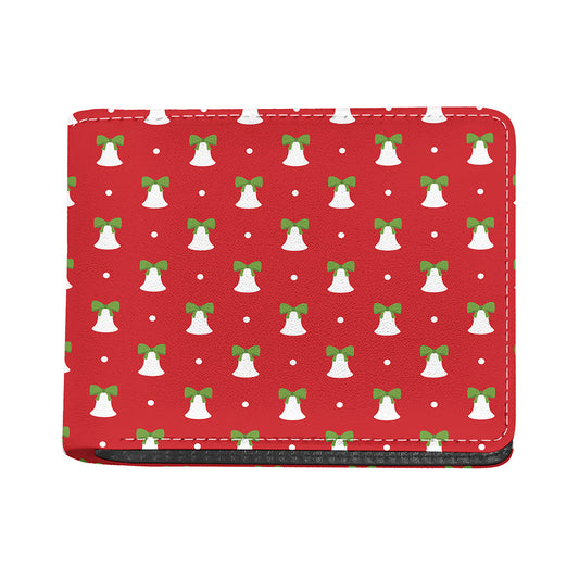 Cute Christmas Bell Pattern Print Bifold Wallet