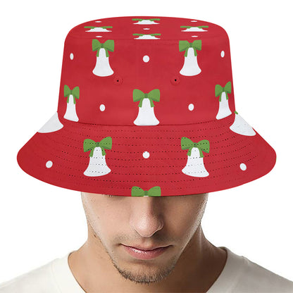 Cute Christmas Bell Pattern Print Bucket Hat