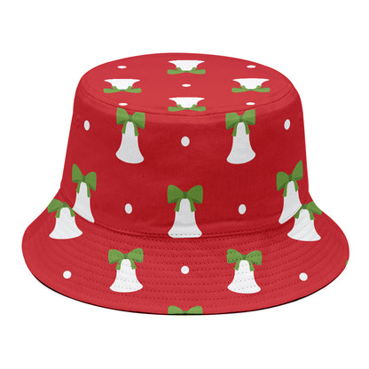 Cute Christmas Bell Pattern Print Bucket Hat