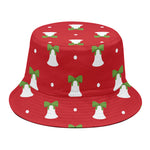 Cute Christmas Bell Pattern Print Bucket Hat