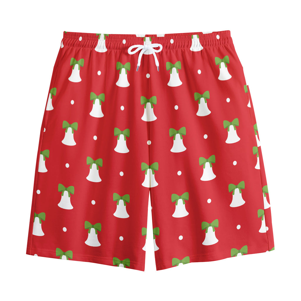 Cute Christmas Bell Pattern Print Cotton Shorts