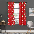 Cute Christmas Bell Pattern Print Grommet Curtain Panels
