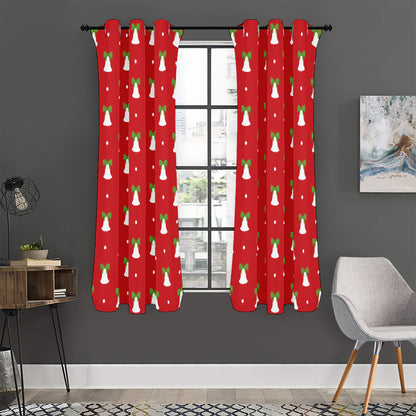 Cute Christmas Bell Pattern Print Curtain