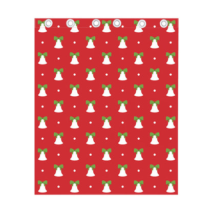 Cute Christmas Bell Pattern Print Curtain