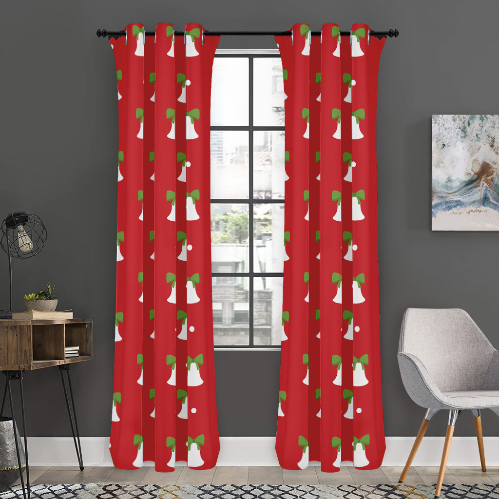 Cute Christmas Bell Pattern Print Curtain