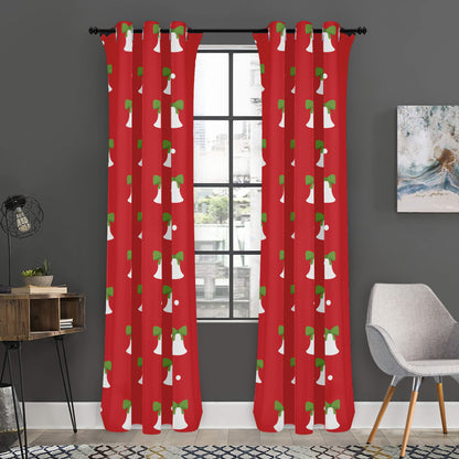 Cute Christmas Bell Pattern Print Curtain