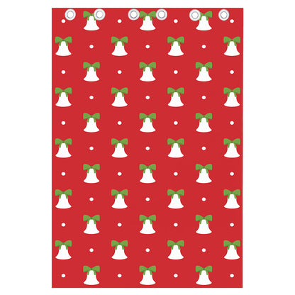 Cute Christmas Bell Pattern Print Curtain