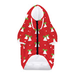Cute Christmas Bell Pattern Print Dog Zip Up Hoodie