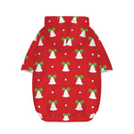 Cute Christmas Bell Pattern Print Dog Zip Up Hoodie