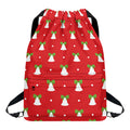 Cute Christmas Bell Pattern Print Drawstring Backpack