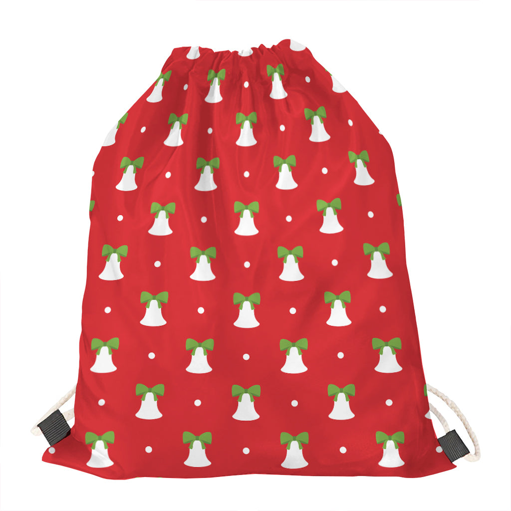 Cute Christmas Bell Pattern Print Drawstring Bag