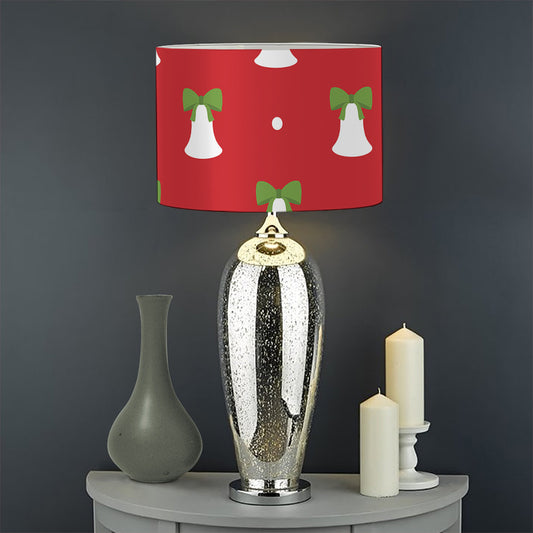 Cute Christmas Bell Pattern Print Drum Lamp Shade