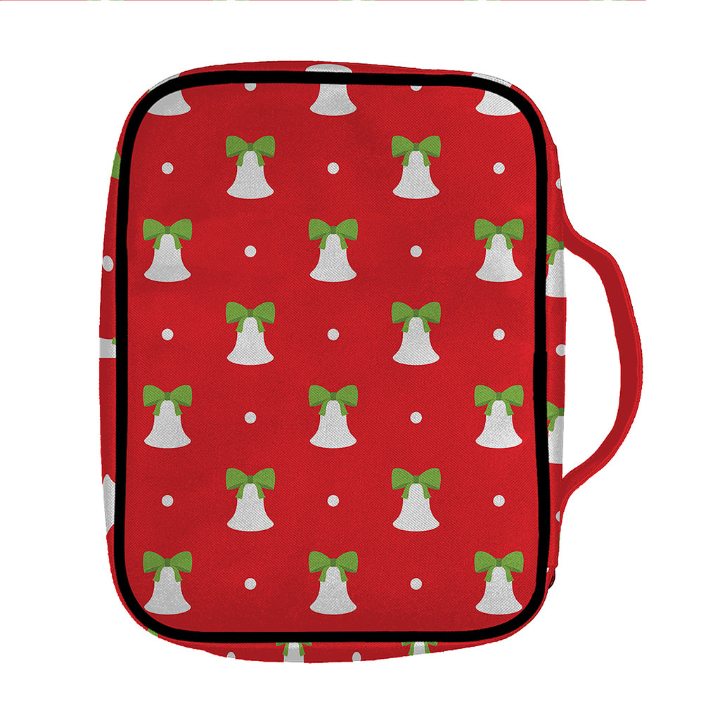 Cute Christmas Bell Pattern Print Front Pocket Bible Bag