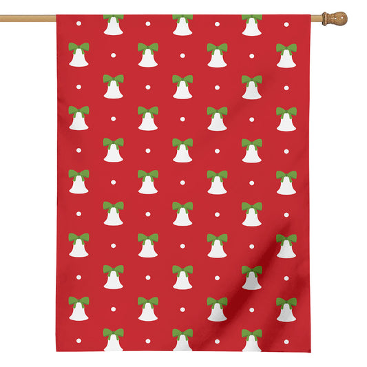 Cute Christmas Bell Pattern Print House Flag