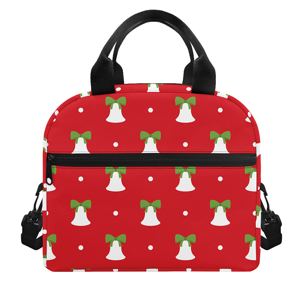 Cute Christmas Bell Pattern Print Insulated Lunch Bag