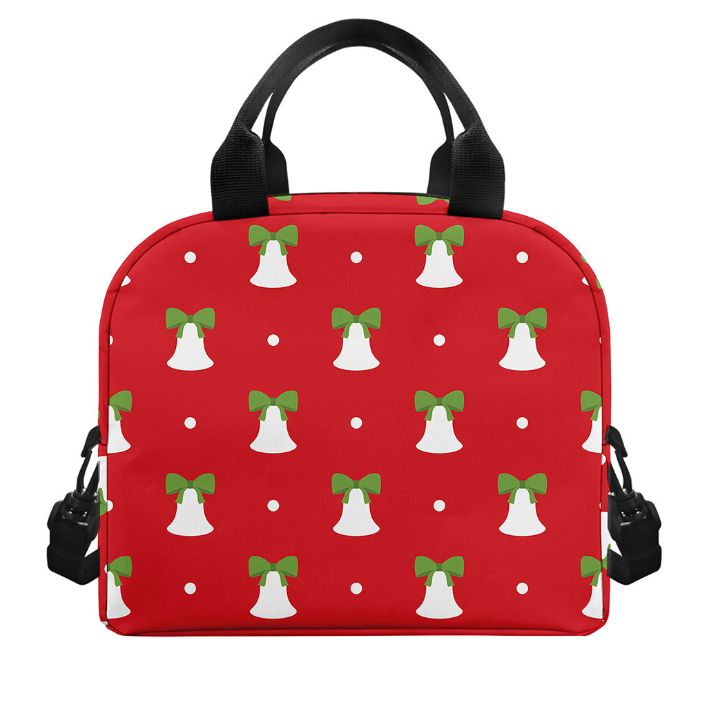 Cute Christmas Bell Pattern Print Insulated Lunch Bag