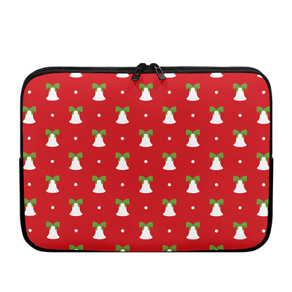 Cute Christmas Bell Pattern Print Laptop Sleeve