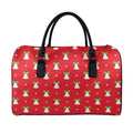 Cute Christmas Bell Pattern Print Leather Duffel Bag