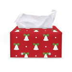 Cute Christmas Bell Pattern Print Leather Tissue Box Cover