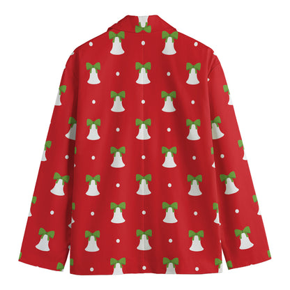 Cute Christmas Bell Pattern Print Men's Blazer