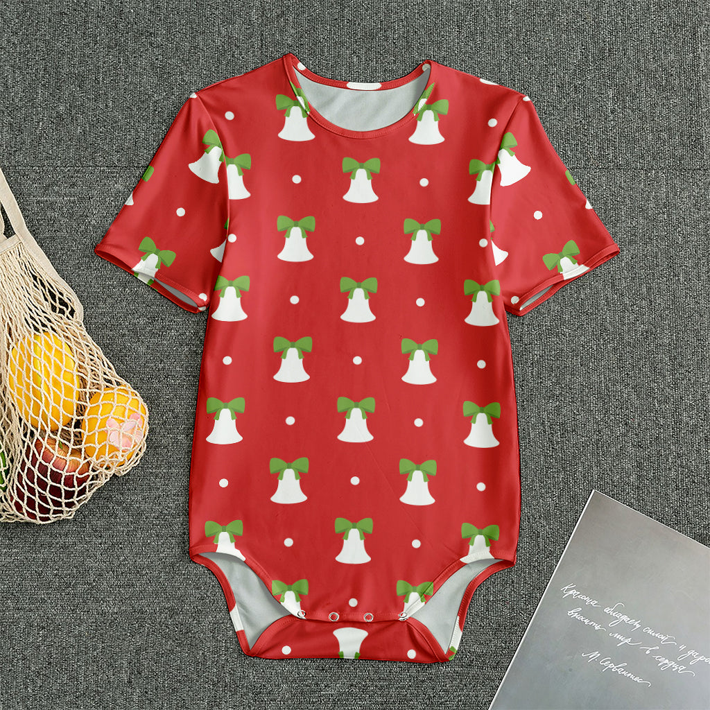 Cute Christmas Bell Pattern Print Men's Bodysuit