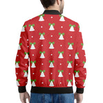 Cute Christmas Bell Pattern Print Men's Bomber Jacket