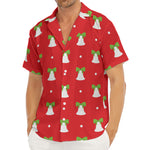Cute Christmas Bell Pattern Print Men's Deep V-Neck Shirt