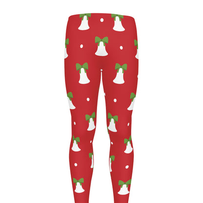 Cute Christmas Bell Pattern Print Men's leggings