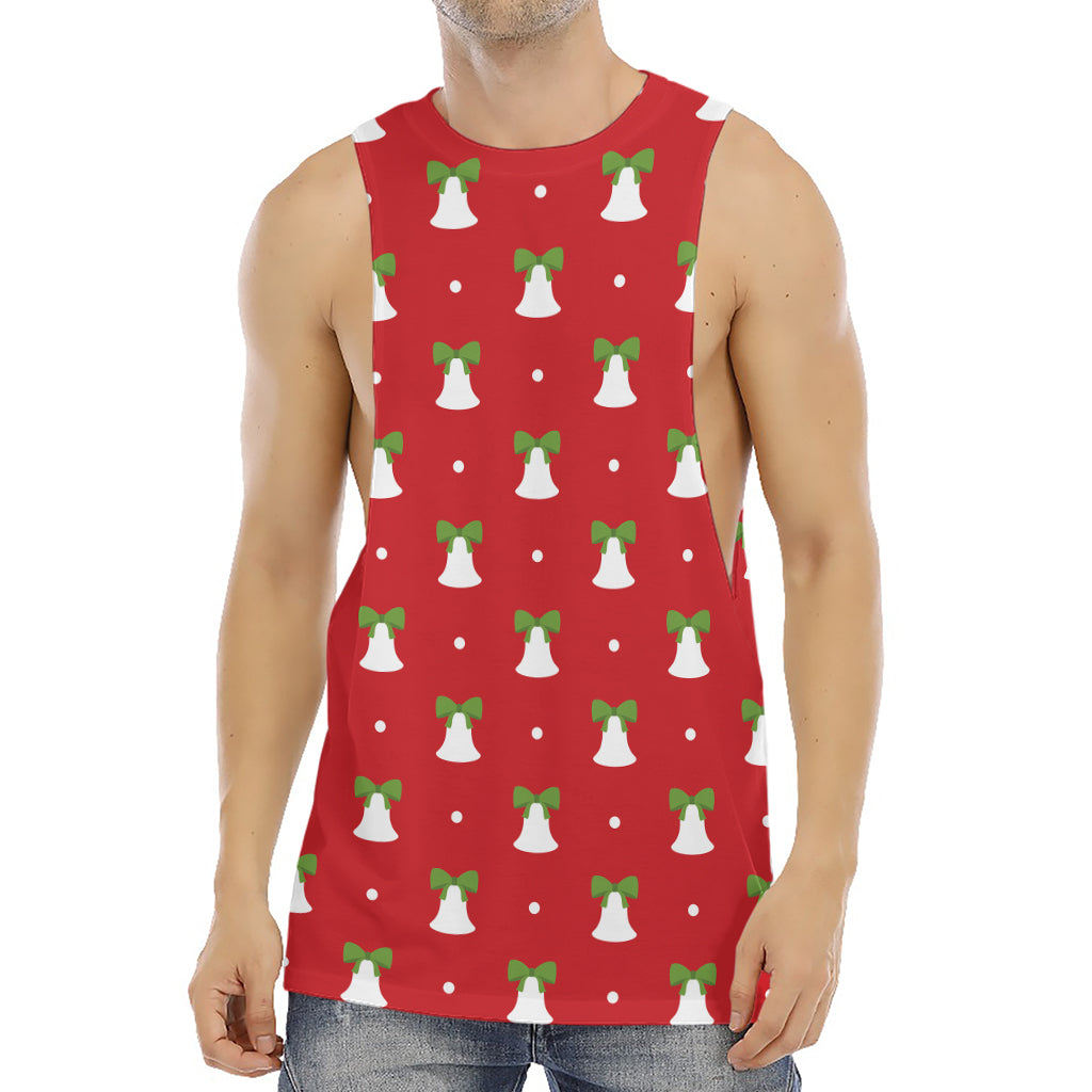 Cute Christmas Bell Pattern Print Men's Muscle Tank Top